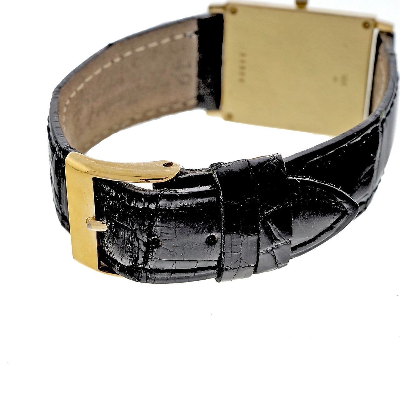 Universal Geneve 14k Gold Golden Shadow Strap Watch Ultra Thin